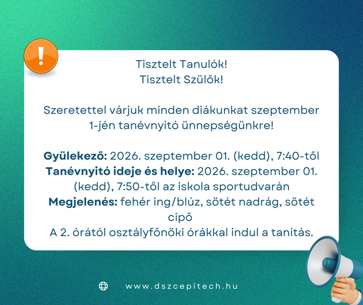 Tanévnyitó az Építechben